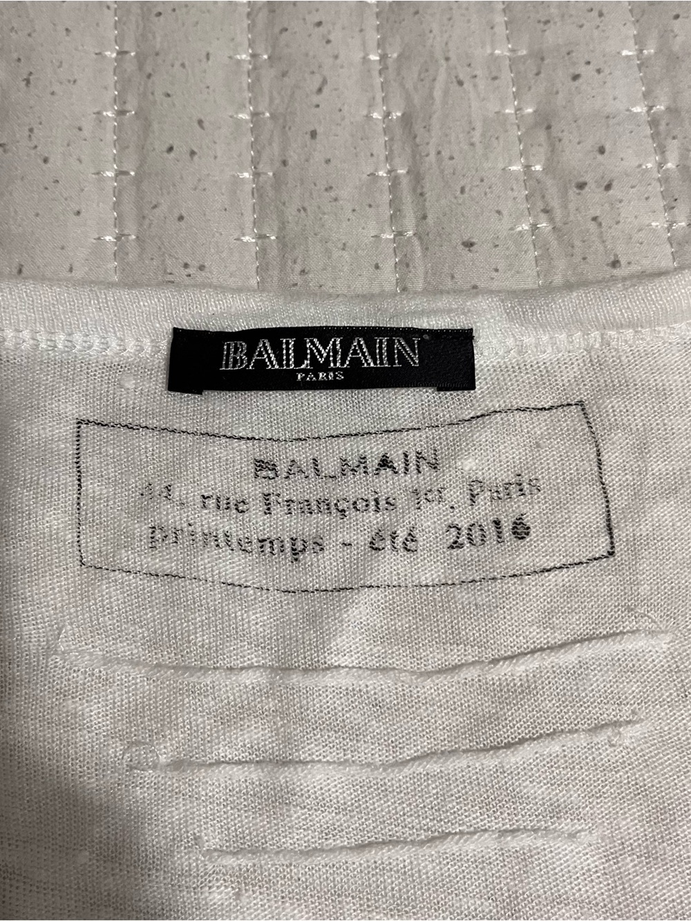 Balmain White Lace-Up Pocket Long Sleeve Tunic Top - Picture 2 of 8